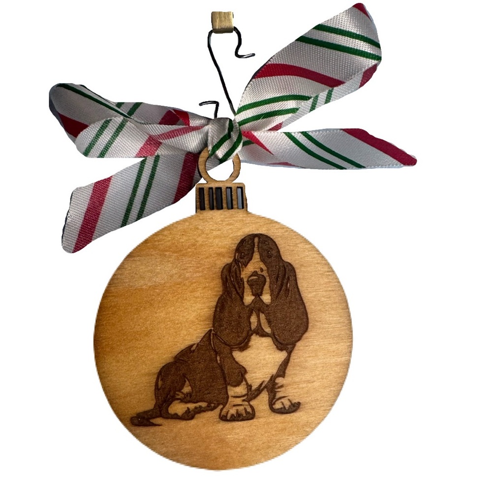 Basset Hound Holiday Ornament
